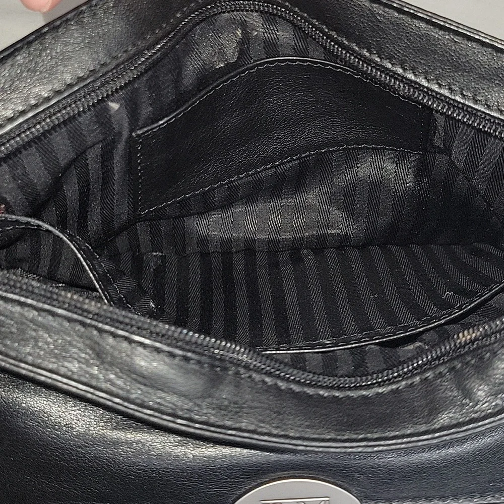Tumi Black Leather Phone Case with Wristlet